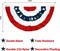 6PCS USA Patriotic Pleated Fan Flag - 3 x1.5 Ft American US Flag Bunting Banner Patriotic Bunting Flag Stars and Stripes Flag Bunting for Memorial Day The 4th of July and Labour Day (18INx35IN)